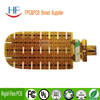 FPC 1 capa PCB Flex Placa de circuitos impresos teléfono móvil amarillo