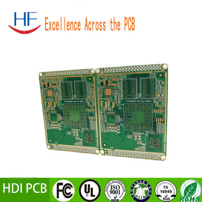 HDI 8 capas de placa de circuito de PCB de múltiples capas Inmersión Oro acabado de superficie
