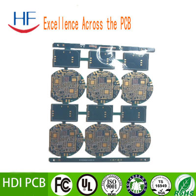 8 capas HDI PCB Fabricación de la placa de circuito verde para el amplificador