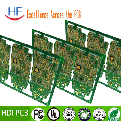 8 capas HDI PCB Fabricación de la placa de circuito verde para el amplificador