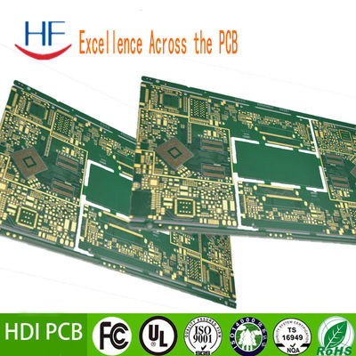 6 capas HDI PCB de fabricación de circuitos 94v 0 Verde FR4 1OZ