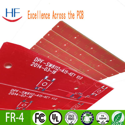 22F Placa de PCB impresa de media fibra de vidrio Tinta roja Retardante de llama