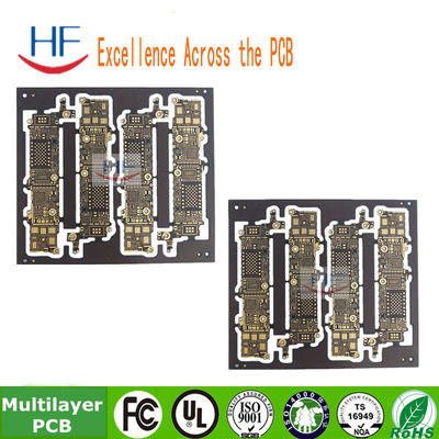 Inmersión de oro placa de circuito de PCB de múltiples capas Fr4 Material base prototipo de alta precisión